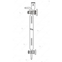 Bunte Gas Burette, with stopcock at both ends, graduated 100 x 0.2 ml.