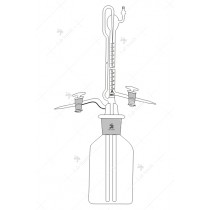 Burette, Automatic Zero with PTFE Key Stopcock, For Karl Fisher Apparatus, Mounted on Reservoir, Rubber bellow. Accuracy as per Class ‘A’ with works certificate