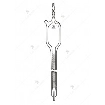 Carbon Burette, Inner tube permanently graduated, with one valve at the top.