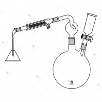 Continuous Water Distillation Assembly, consists of two neck Flask 2000 ml.