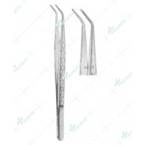 Dental Tweezers, College Serrated, 15 cm