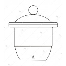 Dessicator Plain with knobbed lid, Ground Flanges Neutral Glass, with Perforated Porcelain Plate.