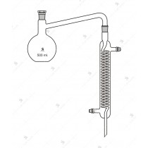 Distillation Apparatus, Consists of 500 ml.flask, 200 mm. Graham Condenser, and stopper.