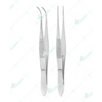 Dressing Forceps, straight, serrated, delicate