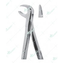 Extracting Forceps - English Pattern, Broken-down lower molars with serrated tips