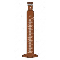 Measuring Cylinders, with interchangeable stopper, Hexagonal Base. Accuracy as per Class ‘B’ (Amber). 