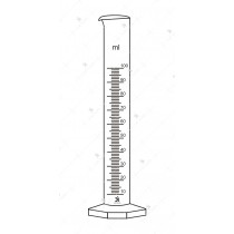 Measuring Cylinders, with spout, Hexagonal Base. Accuracy as per Class ‘B’.