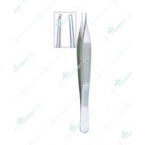 Micro Adson Tissue Forceps, 1x2 Teeth, 0.5mm Tip