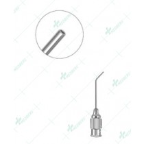 Morrison Aspirating Cannula, smooth blunt tip end opening, angled at 7mm, 23 gauge