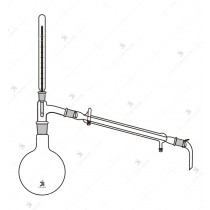 Preparation Assembly, Consists of R.B. Flask, Still head, Thermometer, Liebig Condenser and receiver adapter.