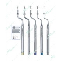 Set of 5 Offset Bone Spreading Osteotomes