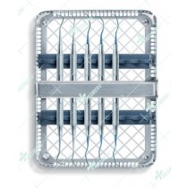 Set of 5 Titanium Tip Curettes with Stainless Steel Cassette