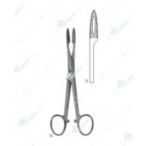 Sponge and Dressing Forceps, with Ratchet