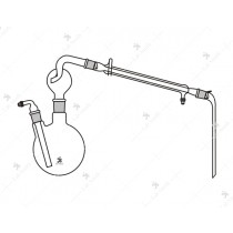 Steam Distillation Assembly, consists of R.B. Flask 2 necks 500 ml.