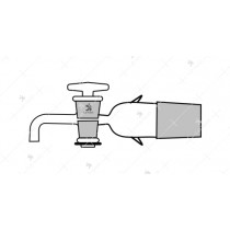 Stopcock for Aspirators 4 mm. Bore, with Cone.
