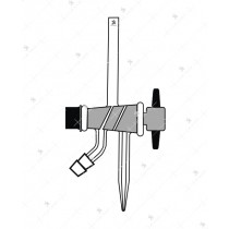 Stopcock for Burettes, Double Oblique Bore with PTFE key.