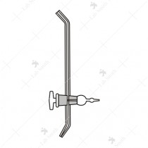 Stopcock, L shaped, Long glass tube, Twin Bore stopper.