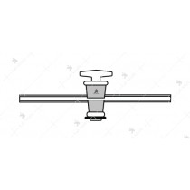Stopcock, Straight Bore, Side Capillary.