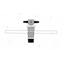 Stopcock Straight Bore with PTFE key.