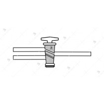 Stopcock, Three Way Double Oblique Bore, Side Tube.
