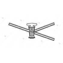 Stopcock, Three Way, T, Bore, Side Capillary.