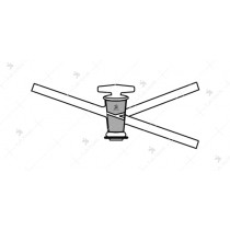 Stopcock, Three Way, T, Bore, Side Tube.
