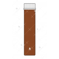Tubes, Culture, Media, Flat Bottom with Screw Cap and PTFE liner.(Amber)