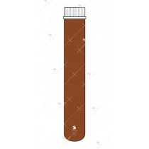 Tubes, Culture, Media, Round Bottom, with Screw Cap and PTFE liner(Amber).