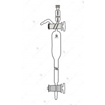 Tutwiler Gas Burette, for determination of hydrogen sulphide, with stopcock at top and bottom.