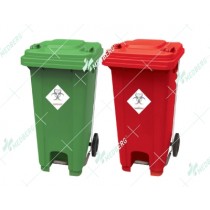 Waste Bins With Foot Paddle & Wheels