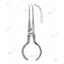 White Rubber Dam Clamp Forceps, 175 mm
