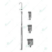 Wound and Trachea Retractors, Flexible shaft, blunt, 155 mm