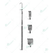 Wound and Trachea Retractors, Flexible shaft, sharp, 155 mm