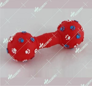 Bone and dumbbell shape of squeak vinyl toys