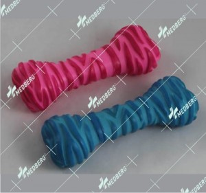 Bone and dumbbell shape of squeak vinyl toys