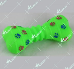 Bone and dumbbell shape of squeak vinyl toys