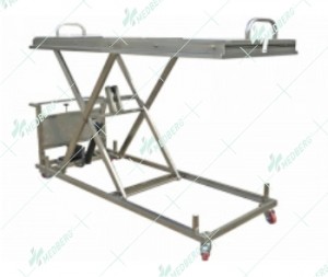 400-1500mm Height adjustable Stainless Steel 304 mortuary stretcher