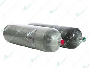 High pressure carbon fiber composite gas cylinder 