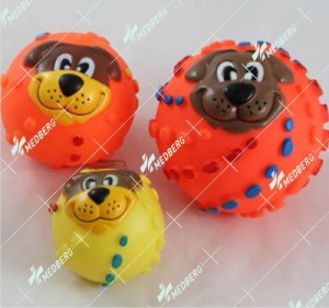 Ball shape of squeak vinyl toys