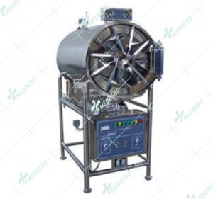 Horizontal cylindrical pressure steam sterilizer