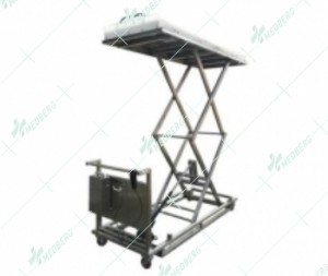Two scissors body lifting cart, with electrical models. 