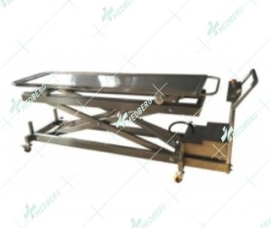Stainless steel morgue body lifter, it is in electrical model.