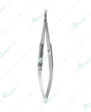 Barraquer Needle Holder, standard jaws, curved
