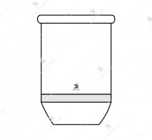 Crucible, Gooch type with Sintered Disc of Porosity G-1 or G-2 or G-3 or G-4.