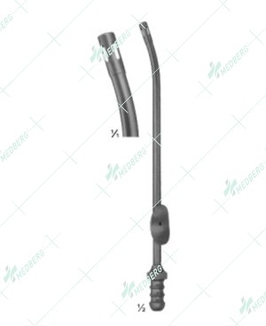 De Bakey Suction Tube, with finger cut-off and stylet, 160 mm