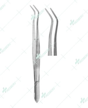 Dental Tweezers, College Serrated, 15 cm