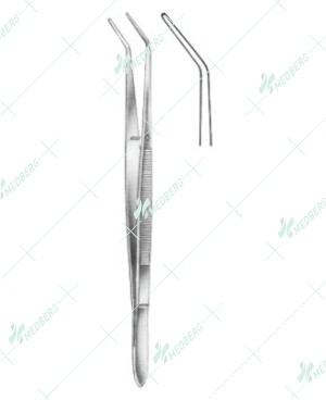 Dental Tweezers, Flagg Serrated, 16 cm