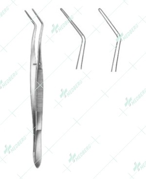 Dental Tweezers, Meriam Serrated Smooth, 16 cm