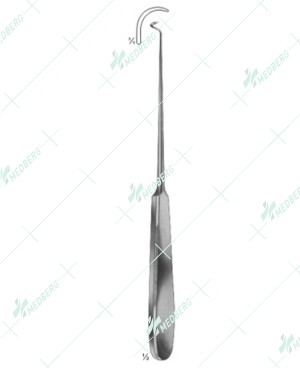 Deschamps Suture Instrument, For right hand steep turn, 225 mm