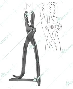 Farabeuf-Lambotte Bone Holding Forceps, Adjustable, 255mm